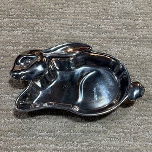 Arthur Court Silver Rabbit Trinket Candy Dish